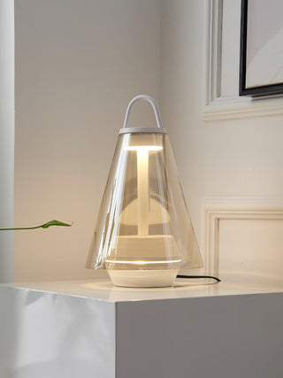 Emarir Scandinavian Glass Table Lamp-Neutral Decor
