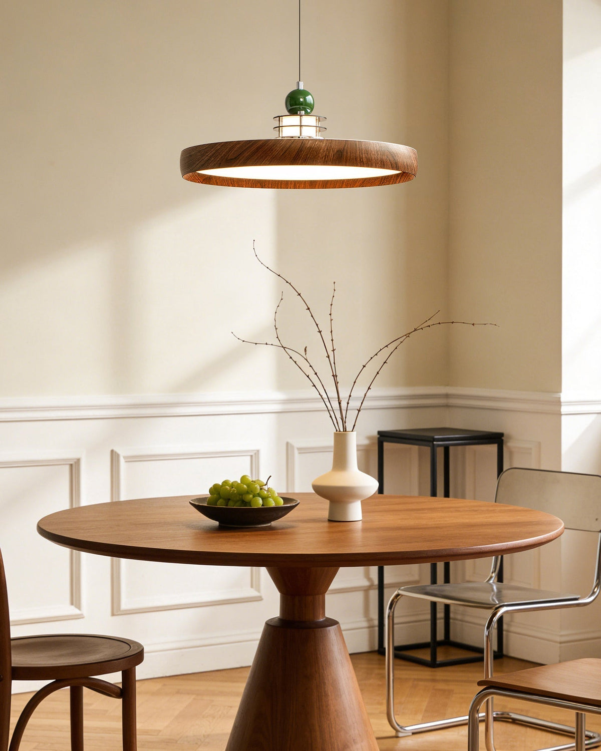 Sia Scalloped Saucer Pendant Light in white finish shown against a neutral background.