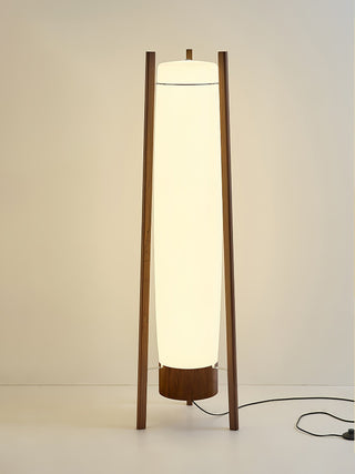 Zezoraril Lampadaire en Bois Noyer Wabi-Sabi