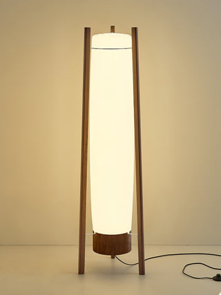 Zezoraril Lampadaire en Bois Noyer Wabi-Sabi