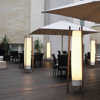 Zezoraril Lampadaire en Bois Noyer Wabi-Sabi