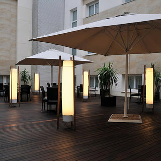 Zezoraril Lampadaire en Bois Noyer Wabi-Sabi