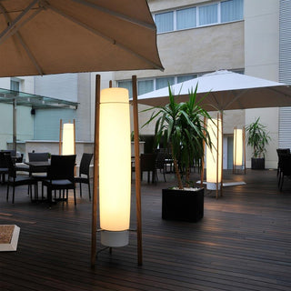 Zezoraril Lampadaire en Bois Noyer Wabi-Sabi