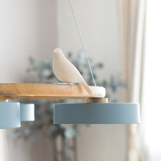 Cliff Lustre Rond avec Oiseau