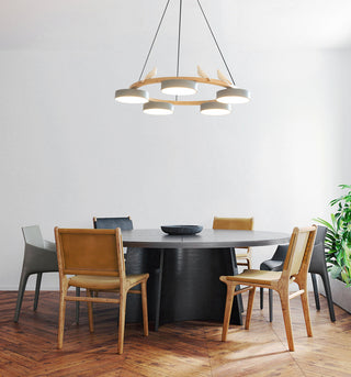 Cliff Lustre Rond avec Oiseau