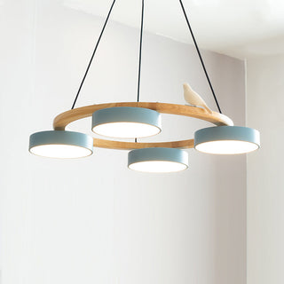 Cliff Lustre Rond avec Oiseau