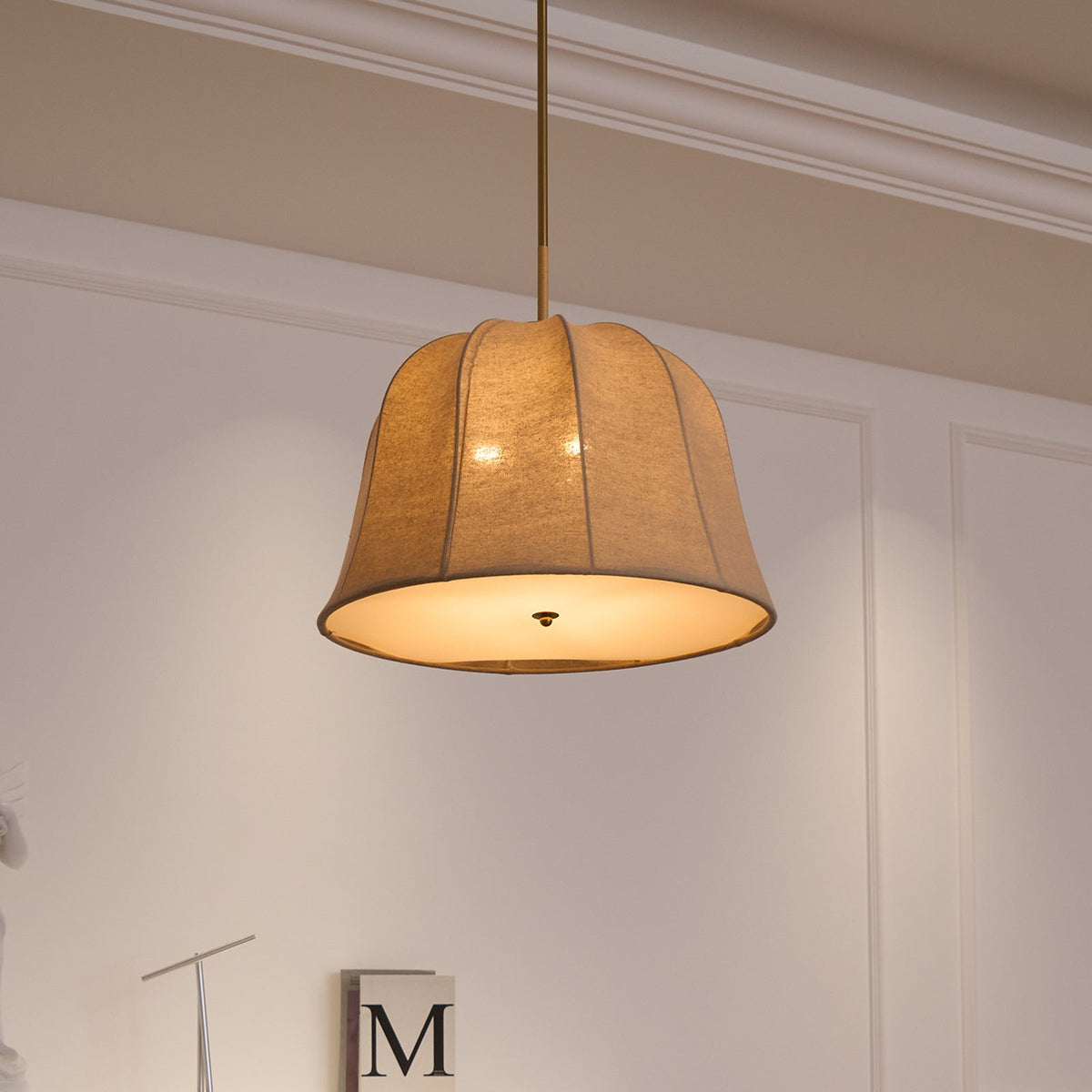 Fiora Lampe Suspendue en Tissu Vintage