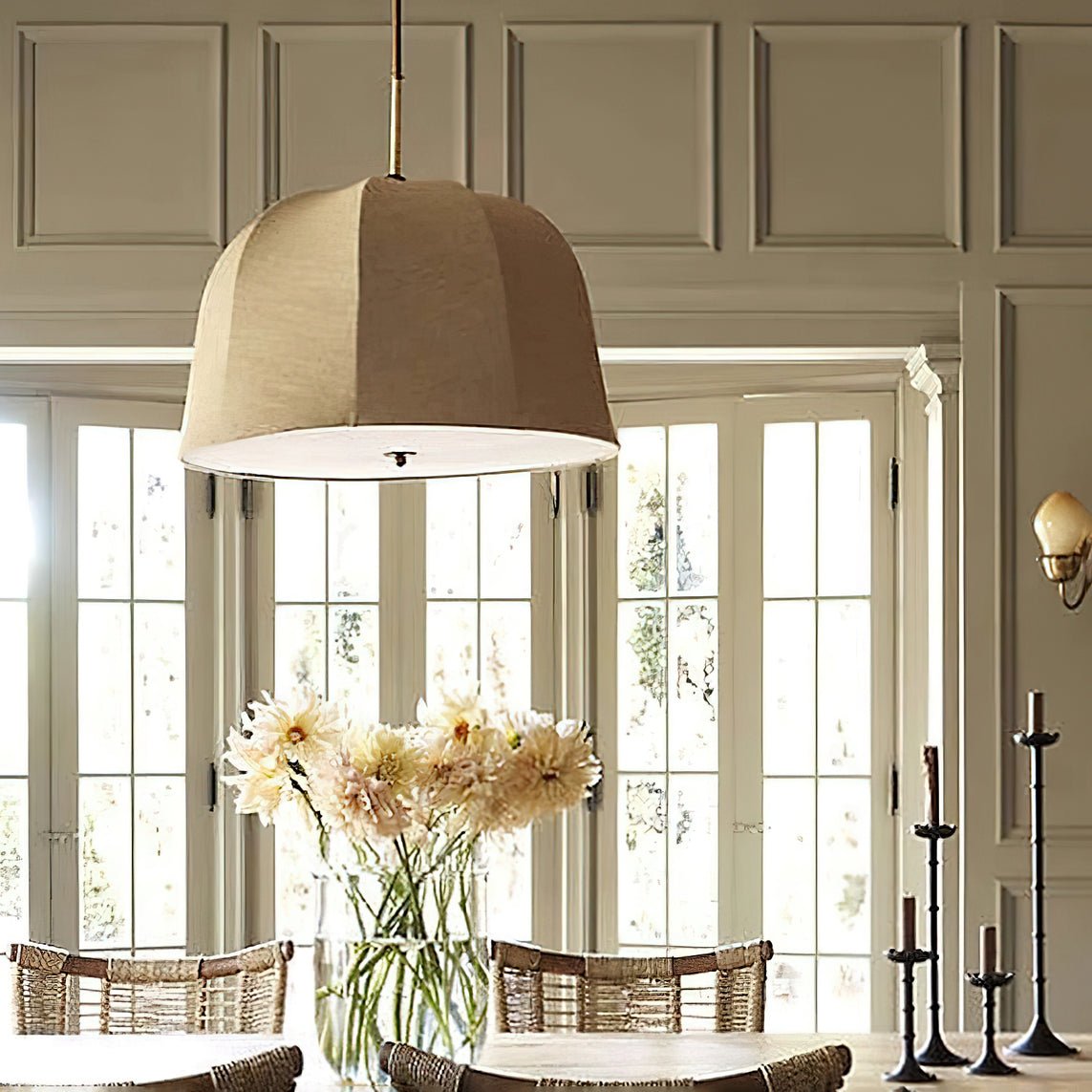 Fiora Lampe Suspendue en Tissu Vintage