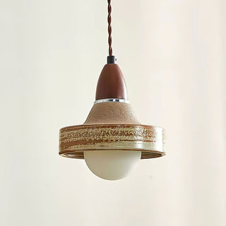 Sierra Lampe Suspendue Céramique Bois Art Nordique Premium