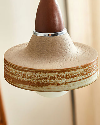 Sierra Lampe Suspendue Céramique Bois Art Nordique Premium