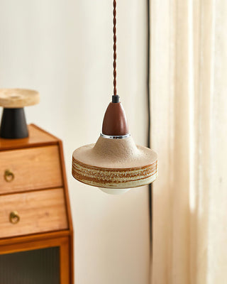 Sierra Lampe Suspendue Céramique Bois Art Nordique Premium