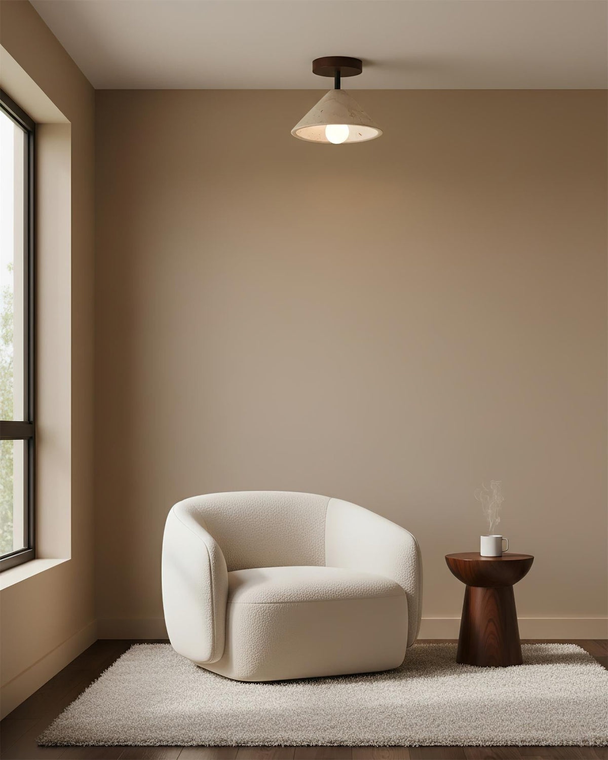 Valorian Plafonnier en Travertin Beige