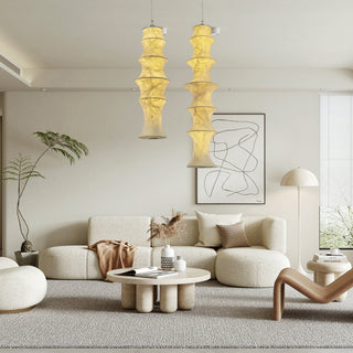 Elraeor Stratifié Mûrier Soie Suspension Lumière