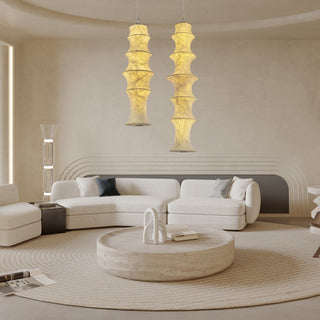 Elraeor Stratifié Mûrier Soie Suspension Lumière