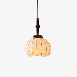 Solari Suspension en Bois et Soie Scandinave