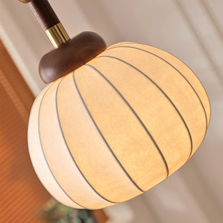 Solari Suspension en Bois et Soie Scandinave