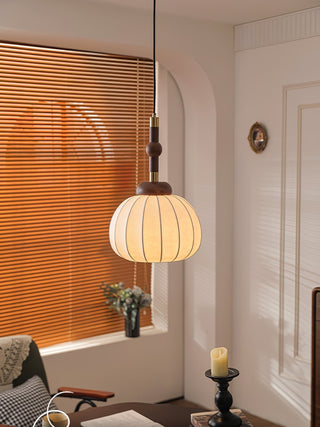 Solari Suspension en Bois et Soie Scandinave
