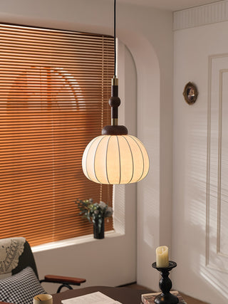 Solari Suspension en Bois et Soie Scandinave