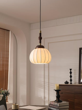 Solari Suspension en Bois et Soie Scandinave