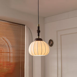 Solari Suspension en Bois et Soie Scandinave