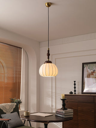 Solari Suspension en Bois et Soie Scandinave