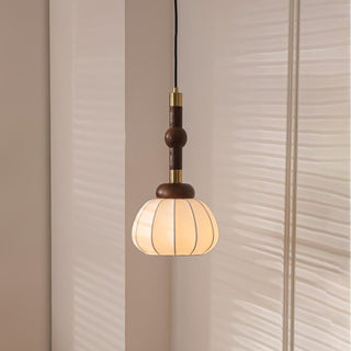 Solari Suspension en Bois et Soie Scandinave
