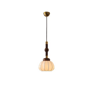 Solari Suspension en Bois et Soie Scandinave