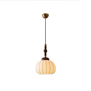 Solari Suspension en Bois et Soie Scandinave