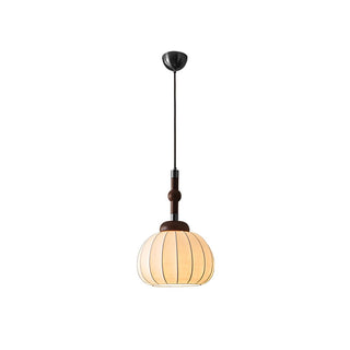 Solari Suspension en Bois et Soie Scandinave