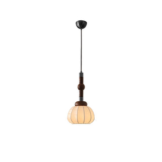Solari Suspension en Bois et Soie Scandinave