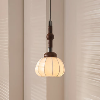 Solari Suspension en Bois et Soie Scandinave
