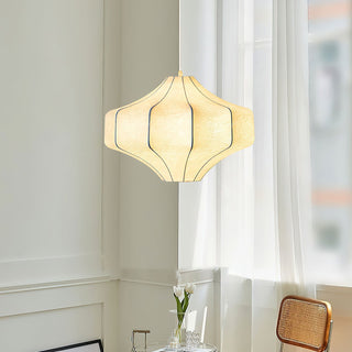 Silken Aura Silk Pendant Lamp-Neutral Decor