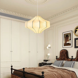 Silken Aura Silk Pendant Lamp-Neutral Decor