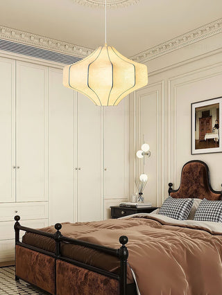 Silken Aura Silk Pendant Lamp-Neutral Decor