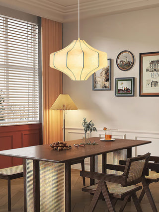 Silken Aura Silk Pendant Lamp-Neutral Decor