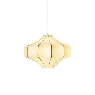 Silken Aura Silk Pendant Lamp-Neutral Decor