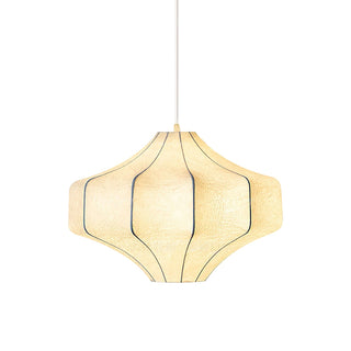 Silken Aura Silk Pendant Lamp-Neutral Decor