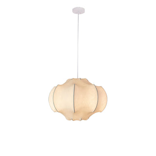 Silken Lotus Silk Pendant Lamp-Neutral Decor