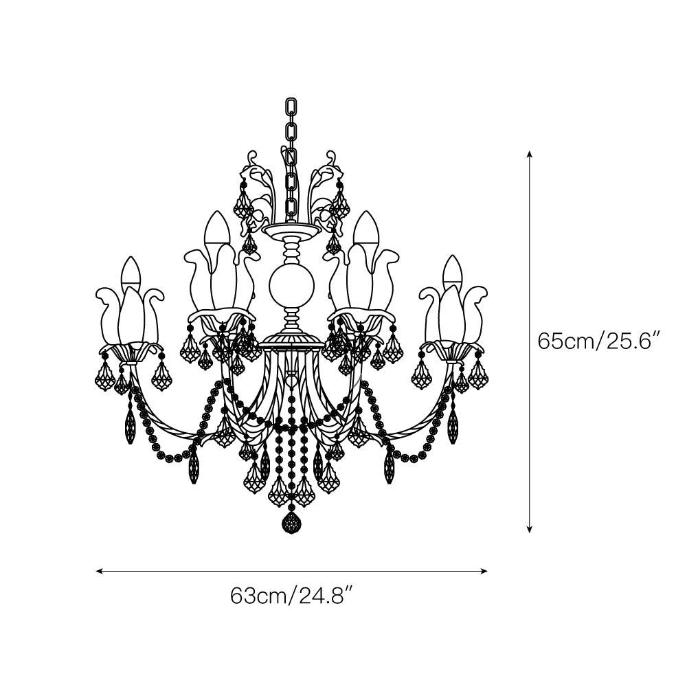 Evynyra Lustre postmoderne de luxe en laiton et cristal