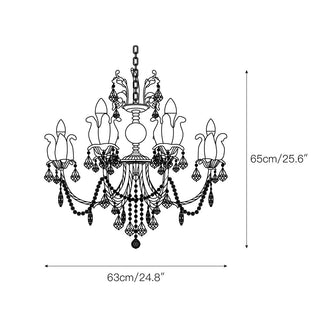 Evynyra Lustre postmoderne de luxe en laiton et cristal