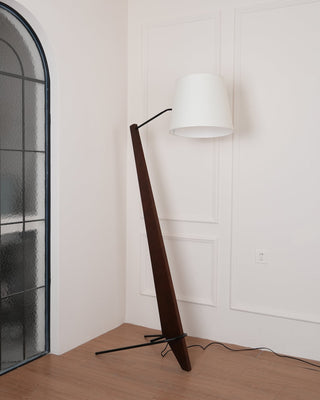 Vyran Lampadaire en Bois Et Tissu