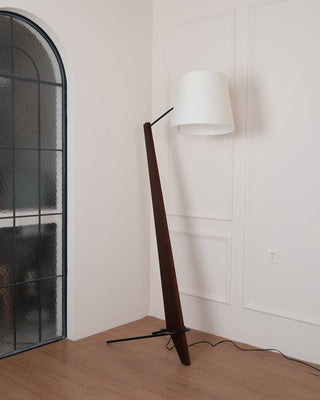 Vyran Lampadaire en Bois Et Tissu