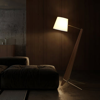 Vyran Lampadaire en Bois Et Tissu