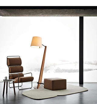 Vyran Lampadaire en Bois Et Tissu