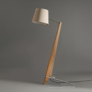 Vyran Lampadaire en Bois Et Tissu