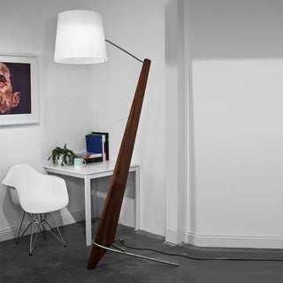 Vyran Lampadaire en Bois Et Tissu