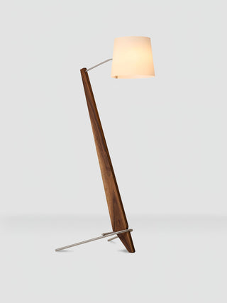 Vyran Lampadaire en Bois Et Tissu