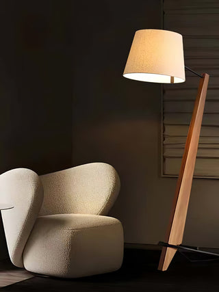 Vyran Lampadaire en Bois Et Tissu