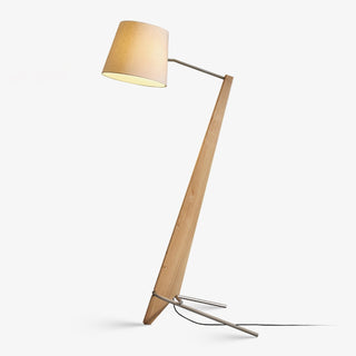 Vyran Lampadaire en Bois Et Tissu