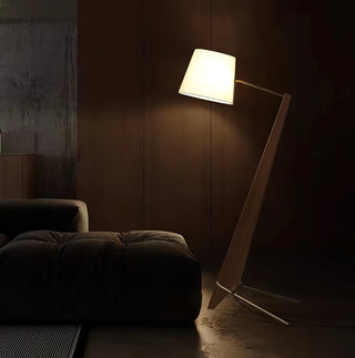 Vyran Lampadaire en Bois Et Tissu